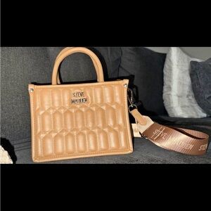 Steve Madden Camel Quilted Satchel